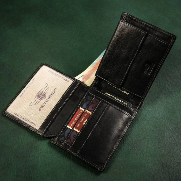 Skórzany męski portfel Peterson PTN WL-1012-COM