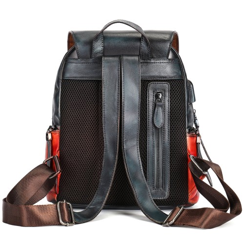 Miejski skórzany pojemny plecak z kieszeniami trwały i komfortowy Gregorio