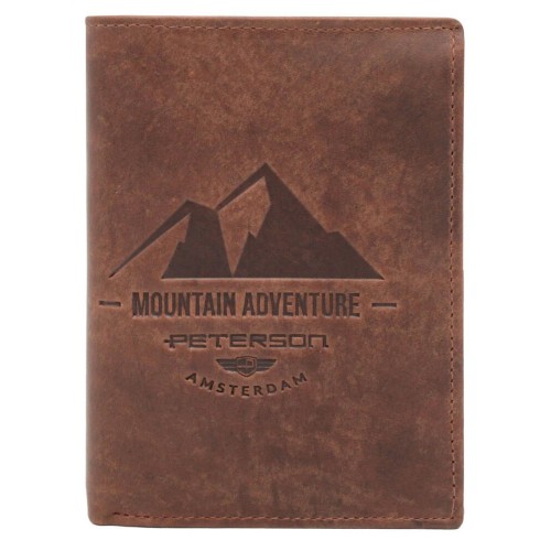 Skórzany męski portfel Peterson PTN N4-BE-MOUNTAIN