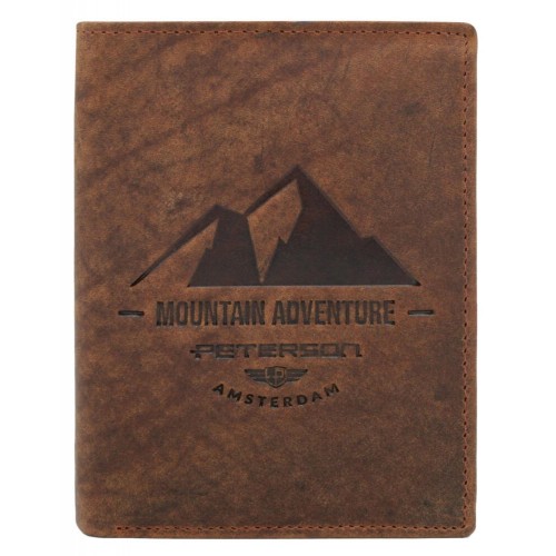 Skórzany męski portfel Peterson PTN N4-BE-MOUNTAIN