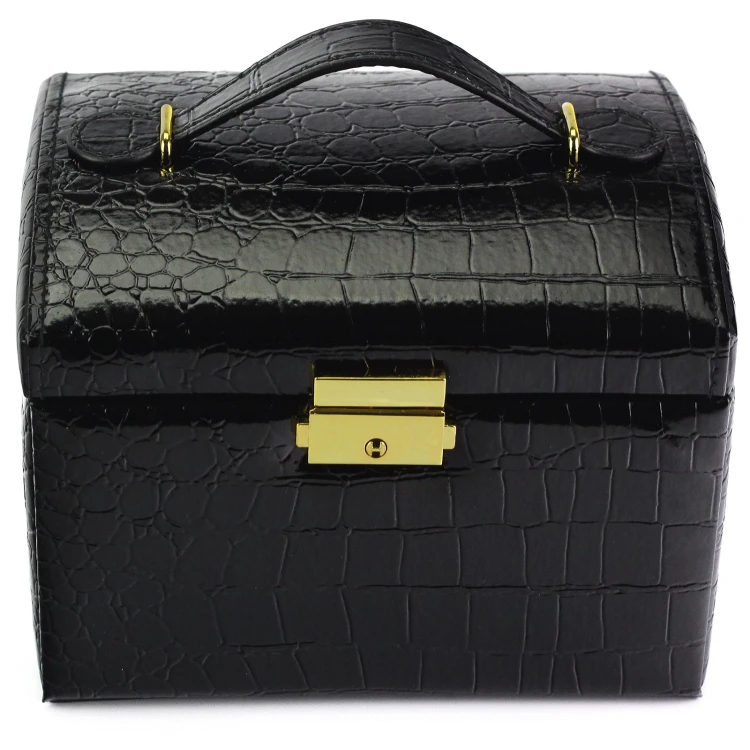 Eleganki kuferek ze skóry ekologicznej PATRIZIA BEAUTY-18013-BL