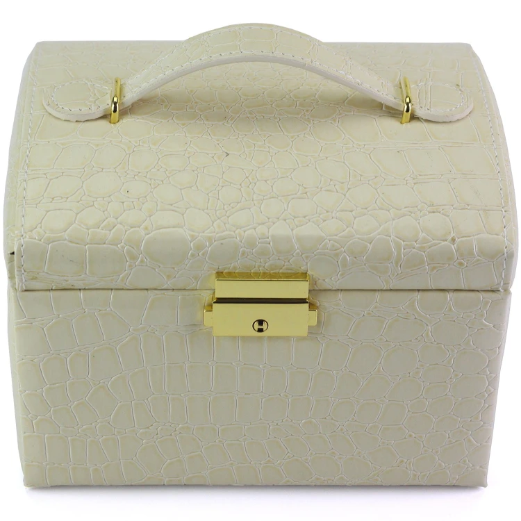 Eleganki kuferek ze skóry ekologicznej PATRIZIA BEAUTY-18013-BL