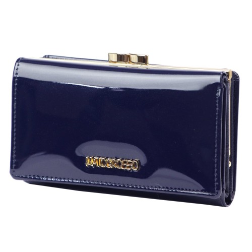 Mato Grosso Damska Portmonetka Lakierowana Skórzany Portfel RFID