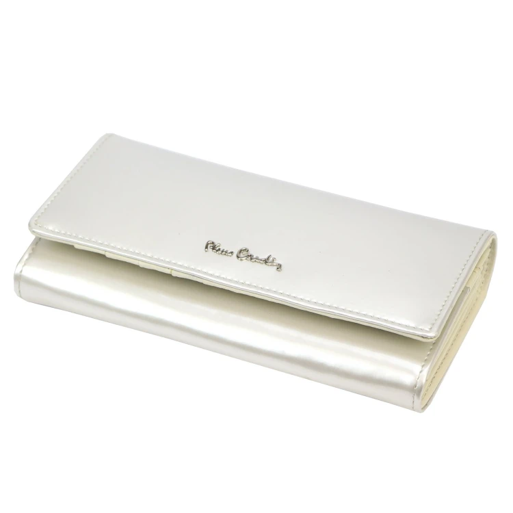 skóra naturalna + Damski portfel ze skóry ekologicznej Pierre Cardin 07 SHINY 100