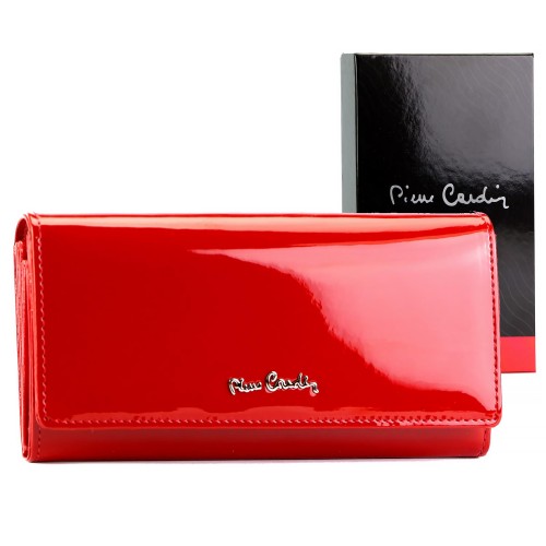 skóra naturalna + Damski portfel ze skóry ekologicznej Pierre Cardin 07 SHINY 102