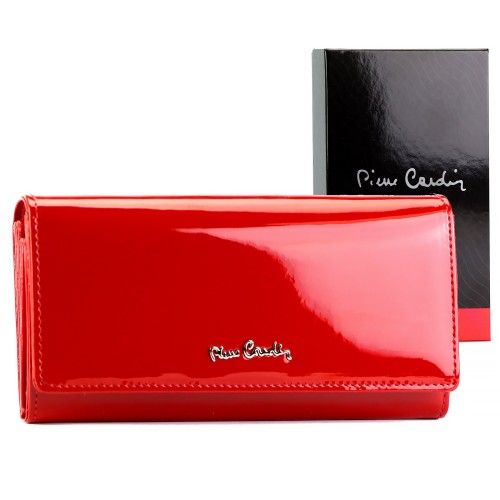 skóra naturalna + Damski portfel ze skóry ekologicznej Pierre Cardin 07 SHINY 102