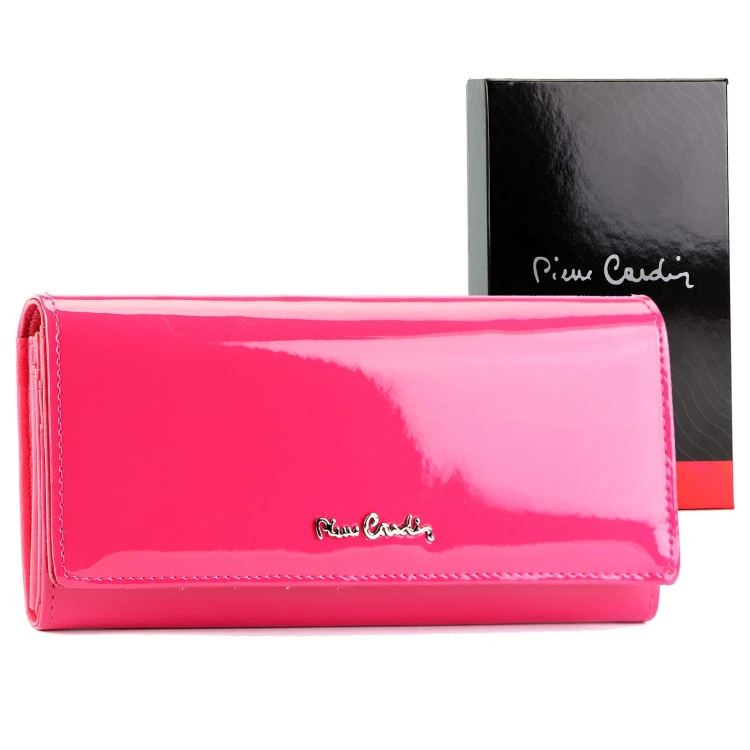 skóra naturalna + Damski portfel ze skóry ekologicznej Pierre Cardin 07 SHINY 102