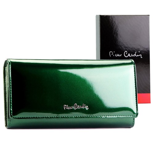 skóra naturalna + Damski portfel ze skóry ekologicznej Pierre Cardin 07 SHINY 102