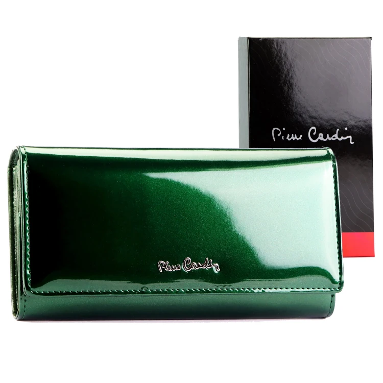 skóra naturalna + Damski portfel ze skóry ekologicznej Pierre Cardin 07 SHINY 102