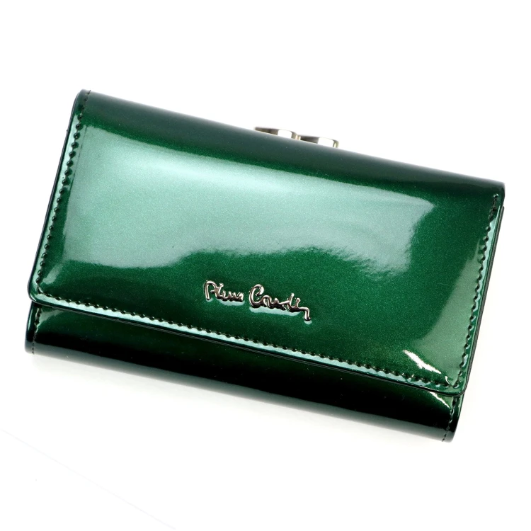 skóra naturalna + Damski portfel ze skóry ekologicznej Pierre Cardin 07 SHINY 108