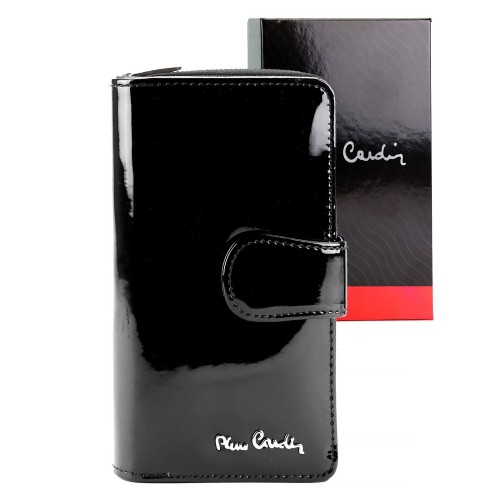 skóra naturalna + Damski portfel ze skóry ekologicznej Pierre Cardin 07 SHINY 116