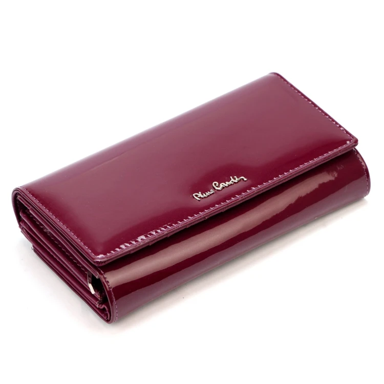 skóra naturalna + Damski portfel ze skóry ekologicznej Pierre Cardin 07 SHINY 121