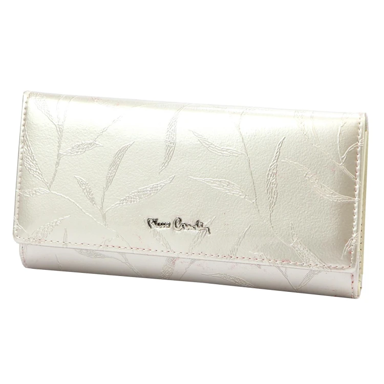 Lakierowany damski portfel z naturalnej skóry Pierre Cardin 02 LEAF 122
