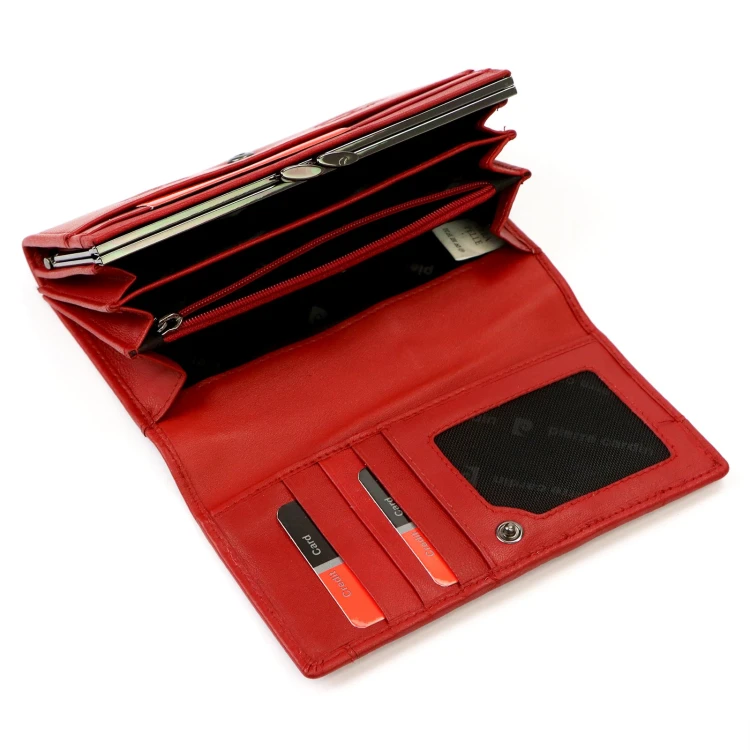 Podłużny skórzany portfel damski Pierre Cardin TILAK130 455 RFID