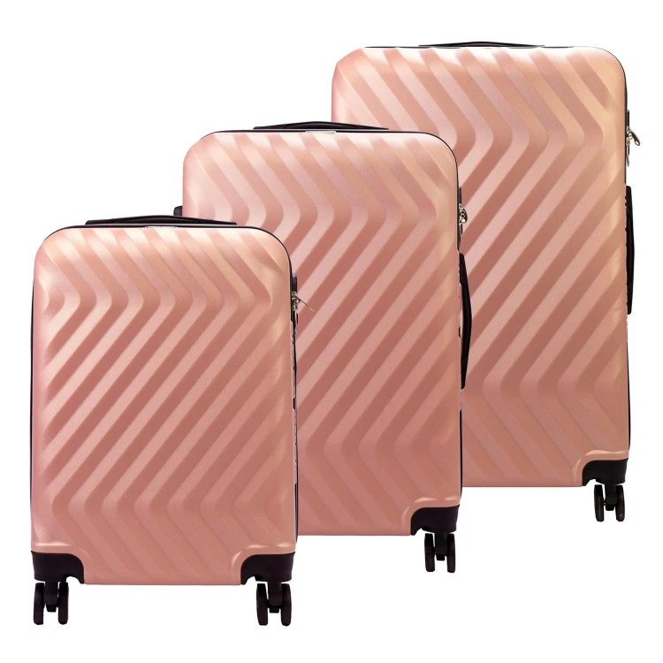 Mocna walizka damska z ABSu Pierre Cardin MED12 x3 Z