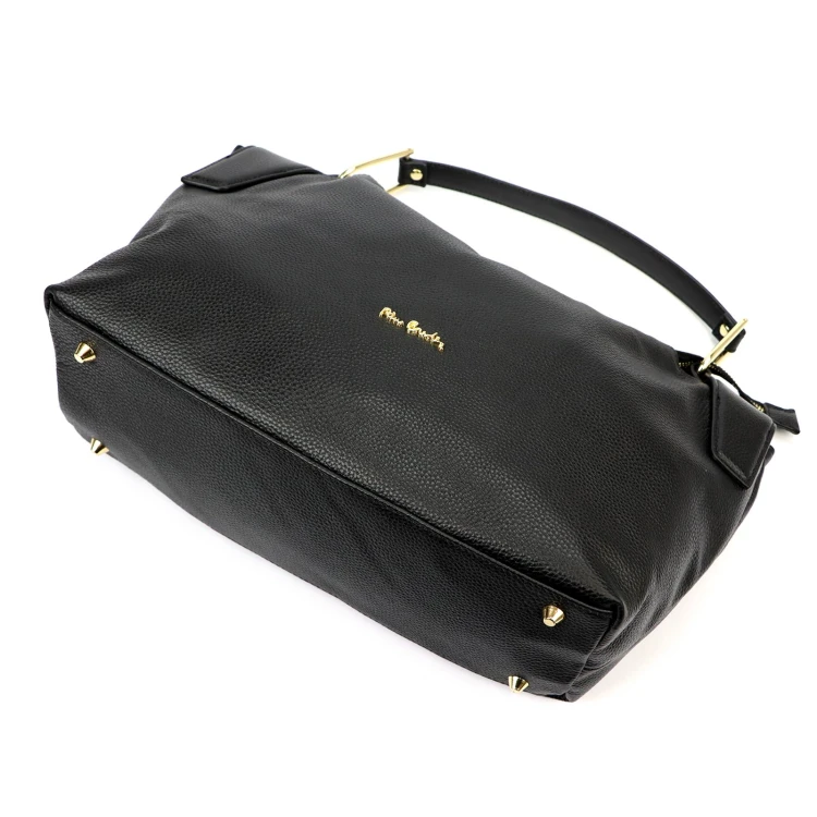 Duża Skórzana damska shopperbag torebka na ramię z uchwytem Pierre Cardin