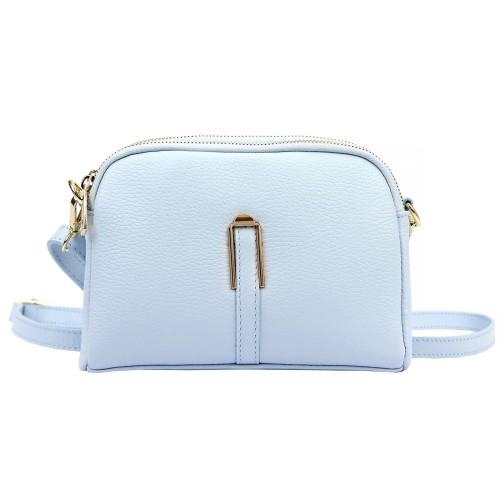 Dwukomorowa skórzana listonoszka damska Luka 24-066 DOLLARO