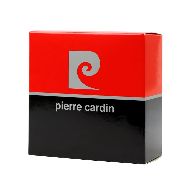 Czarny pasek męski Pierre Cardin 3357 ze skóry ekologicznej i klasyczną klamrą