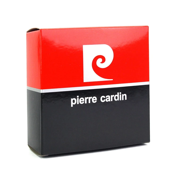 Czarny skórzany pasek męski Pierre Cardin PARURE04 BLACK GUN z klasyczną klamrą