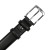 Czarny skórzany pasek męski Pierre Cardin PARURE05 BLACK SILVER z klasyczną klamrą