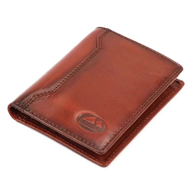 Męskie skórzane etui na karty EL FORREST 993 RFID