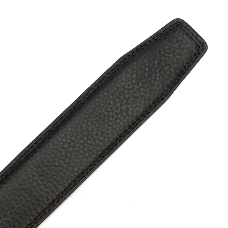 męski pasek z prawdziwej skóry Nordee BA001 BLACK
