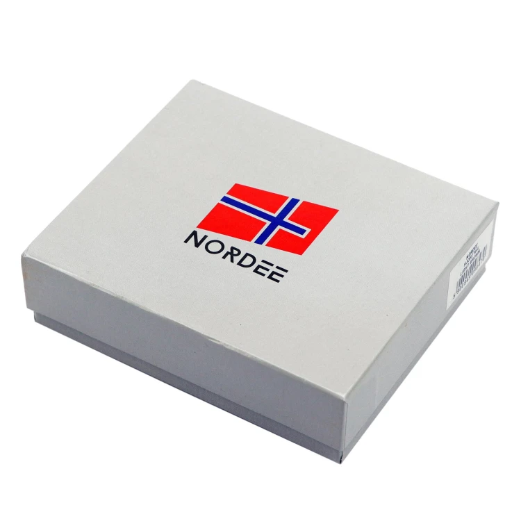 Skórzany męski portfel Nordee L895 SKULL