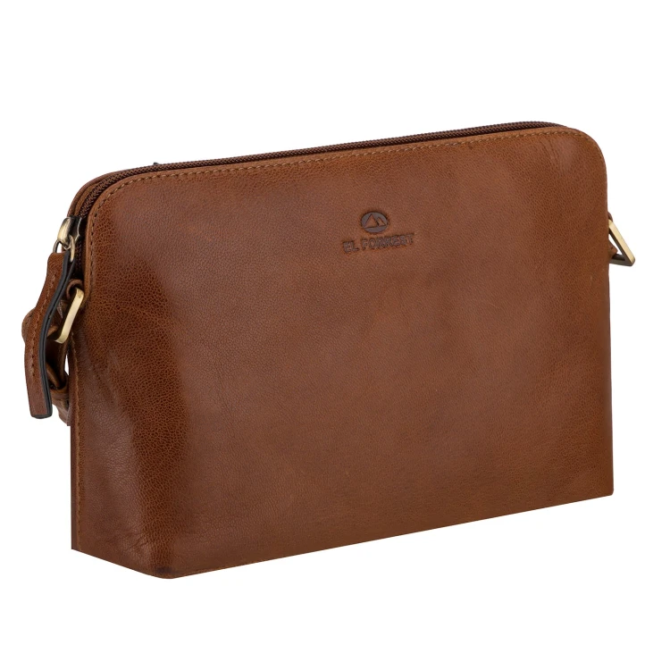 EL FORREST Skórzana damska listonoszka minimalistyczna torebka na ramię
