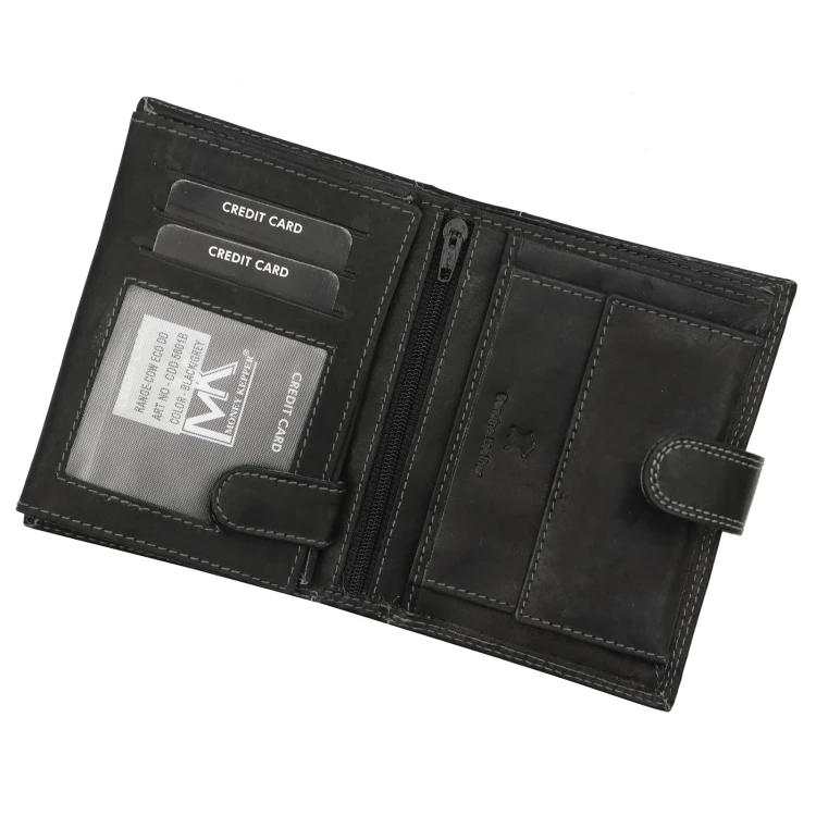 Skórzany męski portfel Money Kepper CDD 5601B WILD WEST