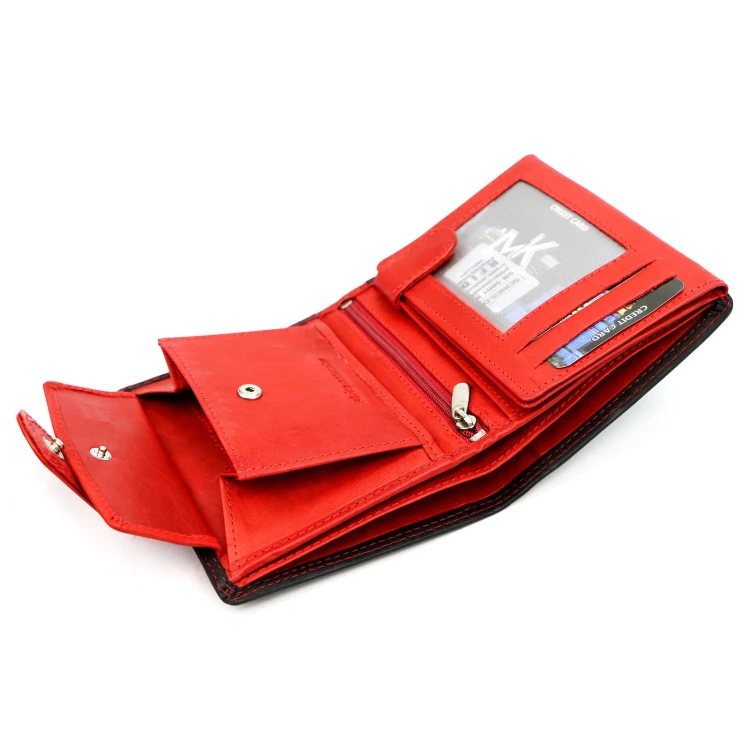 Norwegia, skórzany męski portfel Money Kepper SN5601B RFID