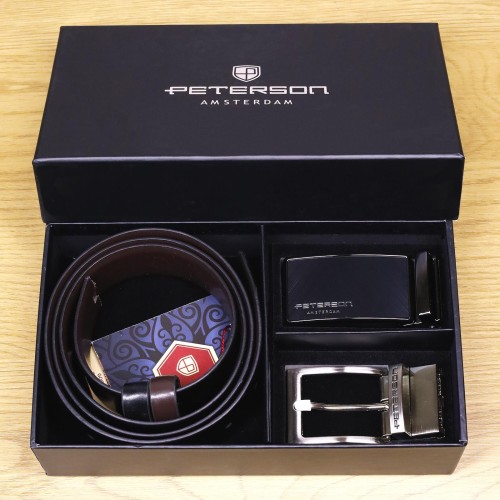 Meski zestaw prezentowy skóra naturalna Peterson PTN KL-B003-S001-D