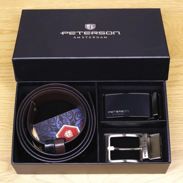 Meski zestaw prezentowy skóra naturalna Peterson PTN KL-B003-S001-D