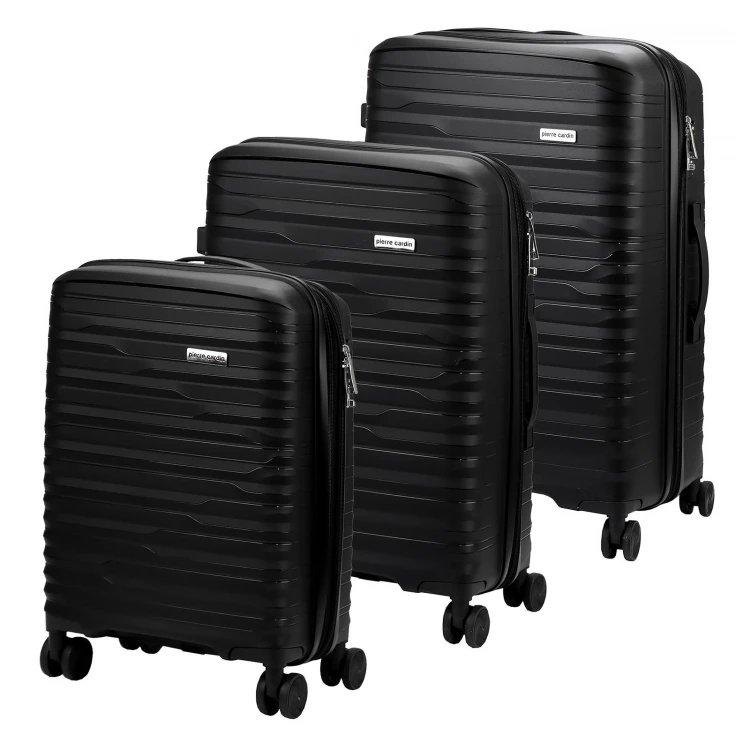 Mocna walizka damska z ABSu Pierre Cardin LEE10 PP16 x3 Z