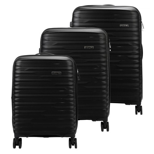 Mocna walizka damska z ABSu Pierre Cardin LEE10 PP16 x3 Z