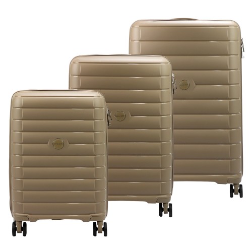 Mocna walizka damska z ABSu Pierre Cardin 2401 JOY05 x3 Z