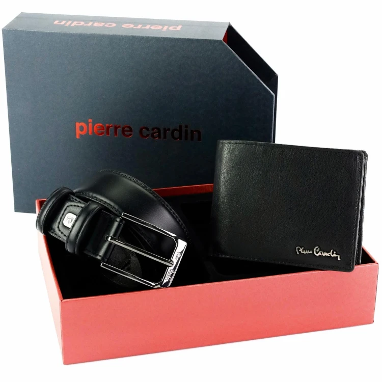Meski zestaw prezentowy skóra naturalna Pierre Cardin PARURE 2551 GG37