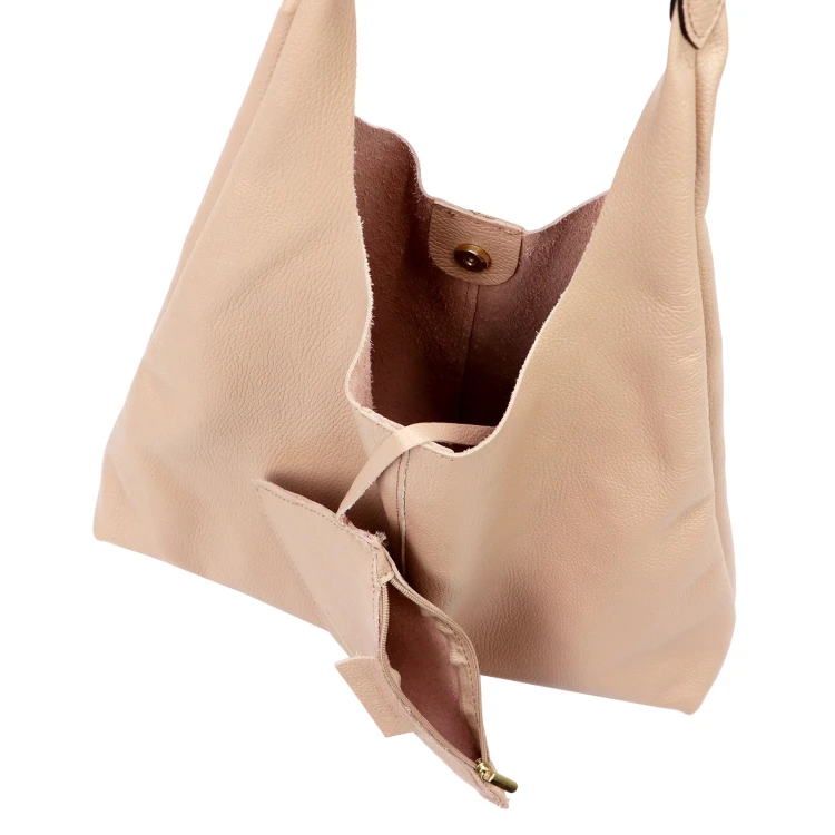 Vera Pelle damska shopperbag skóra naturalna duża torebka na ramię z etui