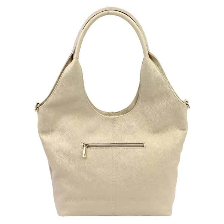 Duża zamszowa torebka shopper Luka 26-013 ze skóry naturalnej