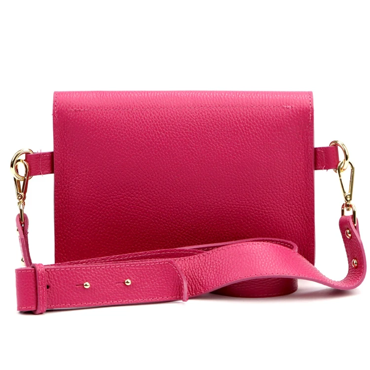 Vera Pelle damska listonoszka skóra naturalna crossbody torebka na ramię