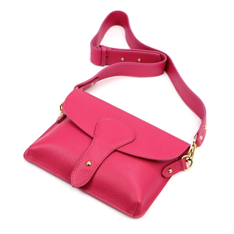 Vera Pelle damska listonoszka skóra naturalna crossbody torebka na ramię