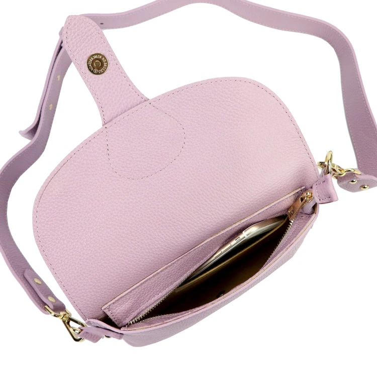 Vera Pelle damska listonoszka skóra naturalna crossbody torebka na ramię