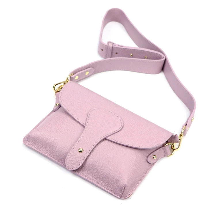 Vera Pelle damska listonoszka skóra naturalna crossbody torebka na ramię