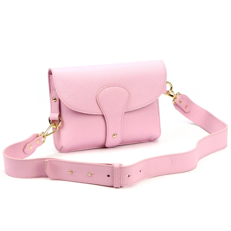 Vera Pelle damska listonoszka skóra naturalna crossbody torebka na ramię