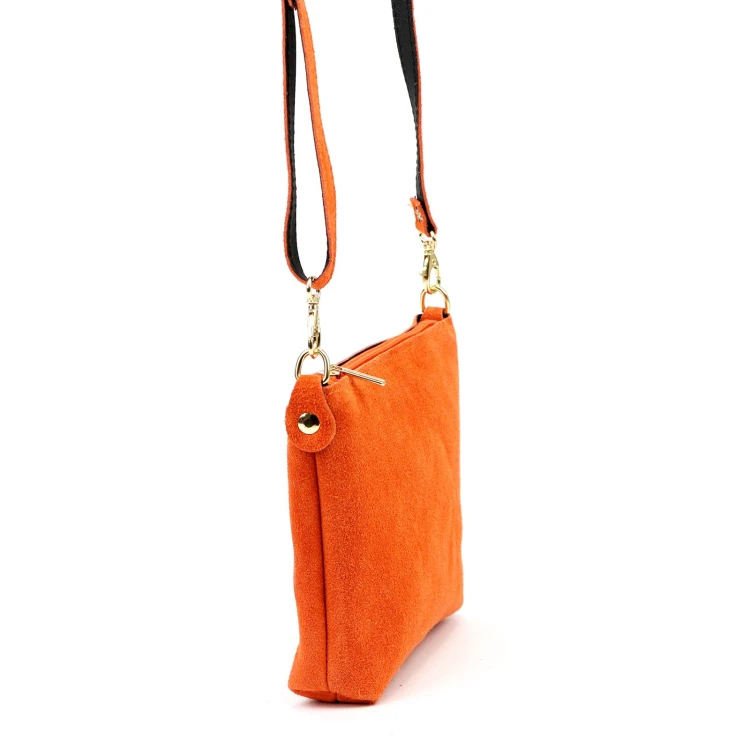 Vera Pelle Torebka Damska Listonoszka Skórzana Mała Złote Okucia Crossbody