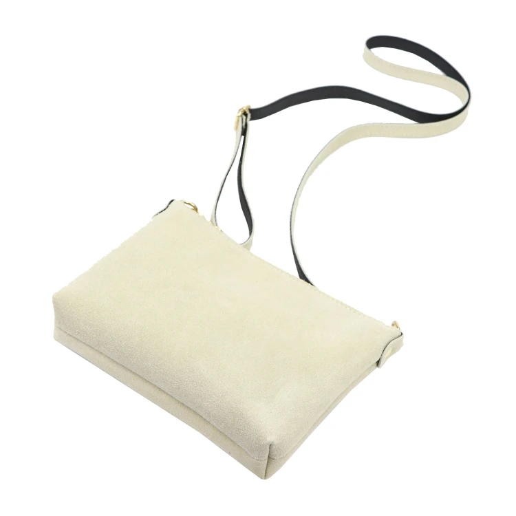 Vera Pelle Torebka Damska Listonoszka Skórzana Mała Złote Okucia Crossbody
