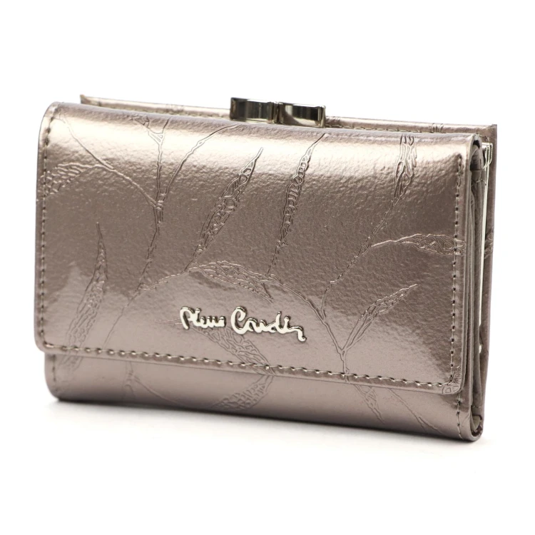 Lakierowany damski portfel z naturalnej skóry Pierre Cardin 02 LEAF-N 117