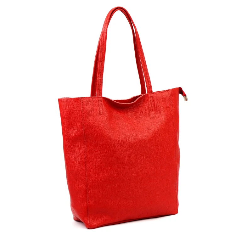Duża skórzana torebka shopper Luka 26-084 Dollaro mieszcząca A4