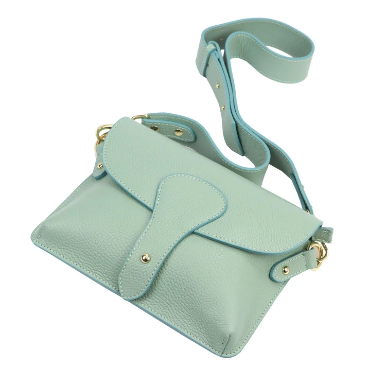 Vera Pelle damska listonoszka skóra naturalna crossbody torebka na ramię
