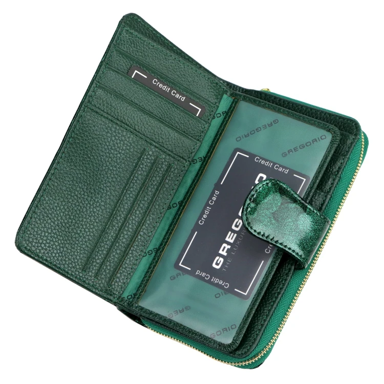 Podłużny portfel damski Gregorio FRL-116 w kwiaty