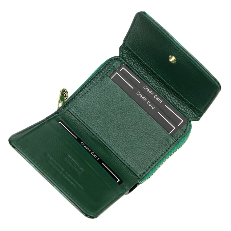 Mały portfel damski Gregorio FRL-130 w kwiaty z klapką